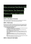 Elite 2026&sol;2027 H&R Block Senior Tax Specialist Mastery Test Bank &lpar;OBBBA Standards&rpar;