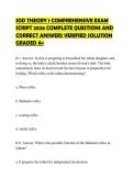 SOD THEORY 1 COMPREHENSIVE EXAM&NewLine;SCRIPT 2026 COMPLETE QUESTIONS AND&NewLine;CORRECT ANSWERS VERIFIED SOLUTION&NewLine;GRADED A&plus;