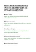 BSN 366 HESI RN EXIT EXAM 2 REVISION&NewLine;HANDBOOK 2026 PATIENT SAFETY AND&NewLine;CRITICAL THINKING STRATEGIES&NewLine;