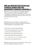 BSN 366 HESI RN EXIT EXAM 2026&NewLine;CLINICAL SCRIPT SOLVED&NewLine;QUESTIONS VERIFIED ANSWERS A&plus;&NewLine;