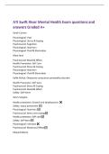 ATI Swift River Mental Health Exam questions and&NewLine;answers Graded A&plus;