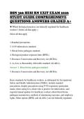 BSN 366 HESI RN EXIT EXAM 2026&NewLine;STUDY GUIDE COMPREHENSIVE&NewLine;QUESTIONS ANSWERS GRADED A&plus;
