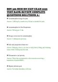 BSN 366 HESI RN EXIT EXAM 2026&NewLine;TEST BANK REVIEW COMPLETE&NewLine;QUESTIONS SOLUTIONS A&plus;&NewLine;