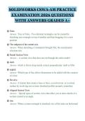 SOLIDWORKS CSWA-AM PRACTICE&NewLine;EXAMINATION 2026 QUESTIONS&NewLine;WITH ANSWERS GRADED A&plus;&NewLine;