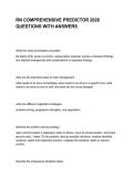 RN COMPREHENSIVE PREDICTOR 2026 QUESTIONS WITH ANSWERS