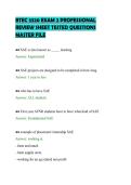 BTEC 3320 EXAM 2 PROFESSIONAL&NewLine;REVIEW SHEET TESTED QUESTIONS&NewLine;MASTER FILE