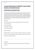 Louisiana Bail Bonds Exam 2026&sol;2027 &vert; Latest Verified &NewLine;Questions and Detailed Answers 