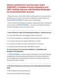 Illinois Jurisdictional Land Surveyor Exam 2026&sol;2027 &vert; Complete Practice Questions and 100&percnt; Verified Answers with Detailed Rationales for Guaranteed Exam Success