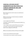 SONICWALL NETWORK SECURITY&NewLine;ADMINISTRATOR 2026 FINAL REVIEW PACK&NewLine;COMPLETE QUESTION SET AND CORE&NewLine;CONCEPT SUMMARY
