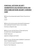 SONICWALL NETWORK SECURITY&NewLine;ADMINISTRATOR 2026 REVISION NOTES AND&NewLine;STRUCTURED NETWORK SECURITY OVERVIEW&NewLine;GUIDE