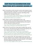AHIP PRACTICE EXAMINATION 2026&NewLine;QUESTIONS WITH ANSWERS GRADED A&plus;