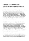 AHIP PRACTICE PAPER 2026 FULL&NewLine;QUESTIONS AND ANSWERS GRADED A&plus;