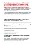 Florida Construction Business and Finance &lpar;36-FL-CN&rpar; Exam 2026&sol;2027 &vert; Complete Practice Questions&comma; Actual Exam Answers and Detailed Explanations for Contractor Licensing Success