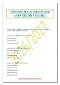 CPSM EXAM 2 QUESTIONS AND&NewLine;ANSWERS 2026 VERIFIED&period;