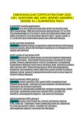 Cardiovascular Certification Exam 150&plus; Questions with 100&percnt; Verified Answers Graded A&plus;