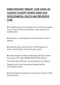 BURNS PEDIATRIC PRIMARY CARE DAWN LEE&NewLine;GARZON CONCEPT REVIEW GUIDE 2026&NewLine;DEVELOPMENTAL HEALTH AND PREVENTIVE&NewLine;CARE&NewLine;