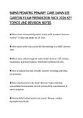 BURNS PEDIATRIC PRIMARY CARE DAWN LEE&NewLine;GARZON EXAM PREPARATION PACK 2026 KEY&NewLine;TOPICS AND REVISION NOTES&NewLine;