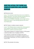 AHIP FWA ACTUAL TEST PAPER 2026&NewLine;COMPLETE QUESTIONS AND ANSWERS&NewLine;BUNDLED