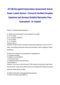 ATI RN Disrupted Homeostasis Assessment Actual Exam &vert; Latest Version 2026&sol;2027 &vert; Correct & Verified Complete Questions and Answers Detailed Rationales Pass Guaranteed - A&plus; Graded