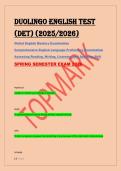 DUOLINGO ENGLISH TEST &NewLine;&lpar;DET&rpar; &lpar;2025&sol;2026&rpar; &NewLine;Global English Mastery Examination &NewLine;Comprehensive English Language Proficiency Examination &NewLine;Assessing Reading&comma; Writing&comma; Listening&comma; and Speaking Skill &NewLine;SPRING SEMESTER EXAM 