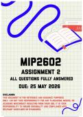 MIP2602 Assignment 2 Memo &vert; Due 25 May 2026