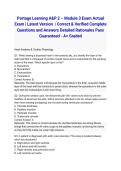 Portage Learning A&P 2 &ndash; Module 3 Exam Actual Exam &vert; Latest Version 2026&sol;2027 &vert; Correct & Verified Complete Questions and Answers Detailed Rationales Pass Guaranteed - A&plus; Graded