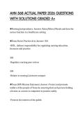 AHN 568 ACTUAL PAPER 2026 QUESTIONS&NewLine;WITH SOLUTIONS GRADED A&plus;