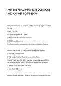 AHN 568 FINAL PAPER 2026 QUESTIONS&NewLine;AND ANSWERS GRADED A&plus;