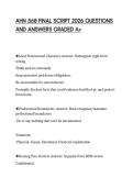 AHN 568 FINAL SCRIPT 2026 QUESTIONS&NewLine;AND ANSWERS GRADED A&plus;