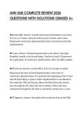 AHN 568 COMPLETE REVIEW 2026&NewLine;QUESTIONS WITH SOLUTIONS GRADED A&plus;