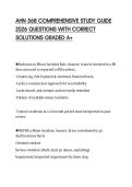AHN 568 COMPREHENSIVE STUDY GUIDE&NewLine;2026 QUESTIONS WITH CORRECT&NewLine;SOLUTIONS GRADED A&plus;
