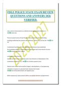 FDLE POLICE STATE EXAM REVIEW&NewLine;QUESTIONS AND ANSWERS 2026&NewLine;VERIFIED&period;