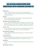 AIC ACTUAL EXAM PAPER 2026&NewLine;QUESTIONS WITH ANSWERS GRADED A&plus;