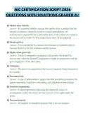 AIC CERTIFICATION SCRIPT 2026&NewLine;QUESTIONS WITH SOLUTIONS GRADED A&plus;
