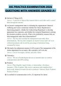AIC PRACTICE EXAMINATION 2026&NewLine;QUESTIONS WITH ANSWERS GRADED A&plus;