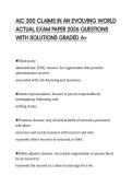 AIC 300 CLAIMS IN AN EVOLVING WORLD&NewLine;ACTUAL EXAM PAPER 2026 QUESTIONS&NewLine;WITH SOLUTIONS GRADED A&plus;