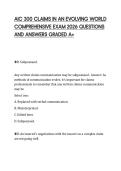 AIC 300 CLAIMS IN AN EVOLVING WORLD&NewLine;COMPREHENSIVE EXAM 2026 QUESTIONS&NewLine;AND ANSWERS GRADED A&plus;