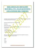 ISQS 2340 EXAM 3 BENJAMIN&NewLine;MITCHELL TTU&period; EXAM QUESTIONS&NewLine;AND ANSWERS 2026 VERIFIED&period;