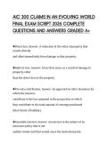 AIC 300 CLAIMS IN AN EVOLVING WORLD&NewLine;FINAL EXAM SCRIPT 2026 COMPLETE&NewLine;QUESTIONS AND ANSWERS GRADED A&plus;