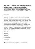 AIC 300 CLAIMS IN AN EVOLVING WORLD&NewLine;STUDY GUIDE EXAM 2026 COMPLETE&NewLine;QUESTIONS WITH SOLUTIONS GRADED A&plus;