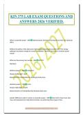 KIN 375 LAB EXAM QUESTIONS AND&NewLine;ANSWERS 2026 VERIFIED&period;
