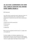 AIC 304 STUDY COMPREHENSIVE TEST PAPER&NewLine;2026 COMPLETE QUESTIONS AND ANSWERS&NewLine;EXPERT VERIFIED GRADED A&plus;