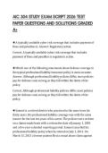 AIC 304 STUDY EXAM SCRIPT 2026 TEST&NewLine;PAPER QUESTIONS AND SOLUTIONS GRADED&NewLine;A&plus;