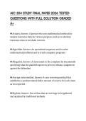 AIC 304 STUDY FINAL PAPER 2026 TESTED&NewLine;QUESTIONS WITH FULL SOLUTION GRADED&NewLine;A&plus;
