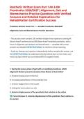 Rosthetic Written Exam Part 1 AK & BK Prosthetics 2026&sol;2027 &vert; Alignment&comma; Gait and Biomechanics Practice Questions with Verified Answers and Detailed Explanations for Rehabilitation Certification Success