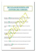 MGT EXAM QUESTIONS AND&NewLine;ANSWERS 2026 VERIFIED&period;