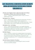 AIF TRAINING CERTIFICATION SCRIPT&NewLine;2026 QUESTIONS WITH SOLUTIONS&NewLine;GRADED A&plus;