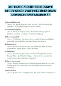 AIF TRAINING COMPREHENSIVE&NewLine;STUDY GUIDE 2026 FULL QUESTIONS&NewLine;AND SOLUTIONS GRADED A&plus;