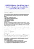 MGMT 3000 Guhde &ndash; Exam 2 Actual Exam 2026&sol;2027 &vert; Graded A&plus; &vert; Complete Questions & Detailed Rationales Pass Guaranteed