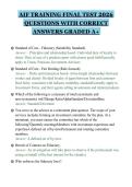 AIF TRAINING FINAL TEST 2026&NewLine;QUESTIONS WITH CORRECT&NewLine;ANSWERS GRADED A&plus;